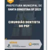 Apostila Cirurgião Dentista do PSF Prefeitura de Santa Ernestina SP 2023