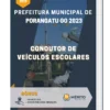 Apostila Condutor De Veículos Escolares Prefeitura de Porangatu GO 2023