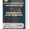 Apostila Encarregado do Setor de Empenho Prefeitura José Bonifácio SP 2023