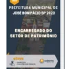 Apostila Encarregado do Setor de Patrimônio Prefeitura José Bonifácio SP 2023