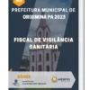 Apostila Fiscal de Vigilância Sanitária Prefeitura de Oriximiná PA 2023