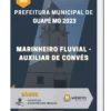 Apostila Marinheiro Fluvial /Auxiliar De Convés Prefeitura de Guapé MG 2023