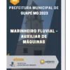 Apostila Marinheiro Fluvial /Auxiliar De Máquinas Prefeitura de Guapé MG 2023