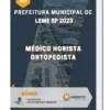Apostila Médico Horista Ortopedista Prefeitura de Leme SP 2023