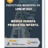Apostila Médico Horista Psiquiatra Infantil Prefeitura de Leme SP 2023