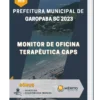 Apostila Monitor de Oficina Terapêutica CAPS Prefeitura de Garopaba SC 2023