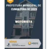 Apostila Motorista Prefeitura de Cunha Porã SC 2023