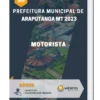 Apostila Motorista Prefeitura de Araputanga MT 2023