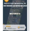 Apostila Motorista Prefeitura de Rio Grande da Serra SP 2023