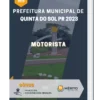 Apostila Motorista Prefeitura de Quinta do Sol PR 2023
