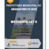 Apostila Motorista Cat D Prefeitura de Araguatins TO 2023