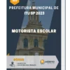Apostila Motorista Escolar Prefeitura de Itu SP 2023