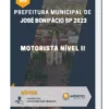 Apostila Motorista Nível II Prefeitura José Bonifácio SP 2023