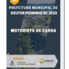 Apostila Motorista de Carga Prefeitura de Doutor Pedrinho SC 2023