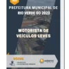 Apostila Motorista de Veículos Leves Prefeitura de Rio Verde GO 2023