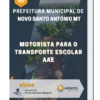 Apostila Motorista para o Transporte Escolar AAE Prefeitura de Novo Santo Antônio MT