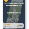 Apostila Nutricionista Prefeitura de Mairipotaba GO 2023
