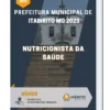 Apostila Nutricionista da Saúde Prefeitura de Itabirito MG 2023