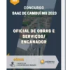 Apostila Oficial de obras e Serviços/ Encanador Concurso SAAE de Cambuí MG 2023