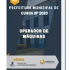 Apostila Operador De Máquinas Prefeitura de Cunha SP 2023