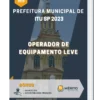Apostila Operador de Equipamento Leve Prefeitura de Itu SP 2023