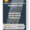Apostila Operador de Escavadeira Hidráulica Prefeitura de Armazém SC 2023