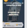 Apostila Operador de Máquinas Prefeitura de Cunha Porã SC 2023