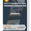 Apostila Operário Prefeitura de Presidente Lucena RS 2023