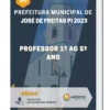 Apostila Professor 1 ao 5 Ano Prefeitura de José de Freitas PI 2023