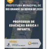 Apostila Professor De Educação Básica I Infantil Prefeitura de Rio Grande da Serra SP 2023