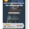 Apostila Professor I Prefeitura de São Lourenço MG 2023