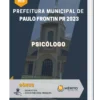 Apostila Psicólogo Prefeitura de Paulo Frontin PR 2023