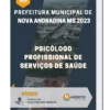 Apostila Psicólogo Profissional de Serviços de Saúde Prefeitura de Nova Andradina MS 2023