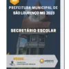 Apostila Secretário Escolar Prefeitura de São Lourenço MG 2023