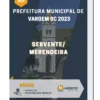 Apostila Servente/Merendeira Prefeitura de Vargem SC 2023