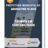 Apostila Técnico Em Contabilidade Prefeitura de Araguatins TO 2023