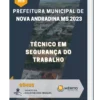 Apostila Técnico Em Segurança Do Trabalho Prefeitura de Nova Andradina MS 2023