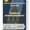 Apostila Técnico em Geoprocessamento Prefeitura de Itu SP 2023