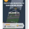 Apostila Zelador/a Prefeitura de Quinta do Sol PR 2023