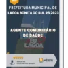 Apostila Agente Comunitário de Saúde Prefeitura de Lagoa Bonita do Sul RS 2023