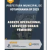 Apostila Agente Operacional I Serviços Gerais Feminino Prefeitura de Votuporanga SP 2023