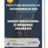 Apostila Agente Operacional XI Máquinas Pesadas II Prefeitura de Votuporanga SP 2023