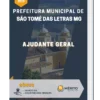 Apostila Ajudante Geral Prefeitura de São Tomé das Letras MG 2023