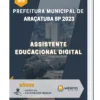 Apostila Assistente Educacional Digital Prefeitura de Araçatuba SP 2023