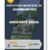 Apostila Assistente Social Prefeitura de Caxambu MG 2023