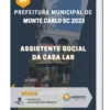 Apostila Assistente Social Da Casa Lar Prefeitura de Monte Carlo SC 2023