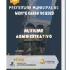 Apostila Auxiliar Administrativo Prefeitura de Monte Carlo SC 2023