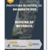 Apostila Auxiliar De Mecânico Prefeitura de Rio Maria PA 2023