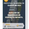 Apostila Auxiliar De Professor De Educação Infantil Prefeitura de Guaxupé MG 2023