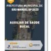 Apostila Auxiliar De Saúde Bucal Prefeitura de São Manuel SP 2023